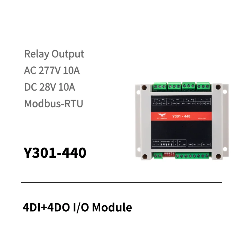 I/O Modules with 4 digital inputs & 4 digital outputs (relay output)